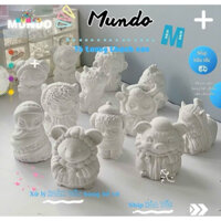 Tô Tượng Thạch Cao Combo 12 Con Giáp Mùa Đông Size M, Tượng Thạch Cao MUNDO