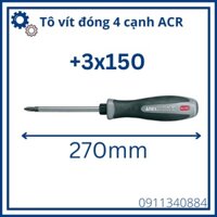 Tô vít đóng 4 cạnh ACR +3x150 Anex Nhật Bản - tô vít đóng - tô vít đóng 4 cạnh - tô vít nhật bản