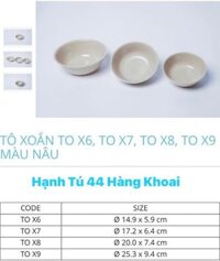 Tô xoắn  TO Melamine Fataco cao cấp màu nâu