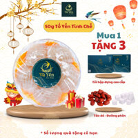 Tổ yến Tinh Chế 50g Loại 1 Sợi Dài VIP Vũ Yến Xứ Nẫu Yến nguyên chất tặng kèm táo đường