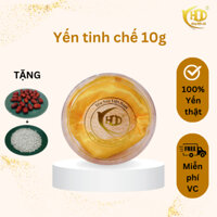 Tổ Yến tinh chế nguyên chất 10gr - Tặng set đồ chưng táo đỏ, đường phèn - Yến Sào Hùng Diễm KG
