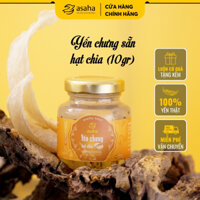Tổ Yến, Yến Sào Chưng Sẵn ASAHA NEST Hạt Chia, Đường Stevia, 10gram Yến Tươi, Hũ 75ml YC-10-DS-HC