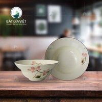 Tô yêu S1 sen đỏ gốm sứ Bát Tràng Rộng 20cm x Cao 7.5cm