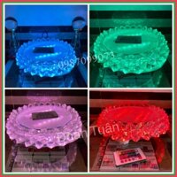 Toà sen pha lê, toà sen để tượng (có remote chỉnh)-Đài sen pha lê để tượng