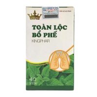 Toàn Lộc Bổ Phế Kingphar - Hỗ trợ giảm ho, nhuận phế (Hộp 40 Viên)