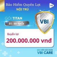 TOÀN QUỐC [E-Voucher] Bảo hiểm Sức Khỏe VBI Care - Gói TITAN (51-60 tuổi) VBI - VIETINBANK