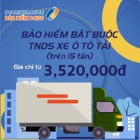 Toàn Quốc [E-voucher] PJICO - Bảo hiểm TNDS bắt buộc xe ô tô tải - Loại trên 15 tấn