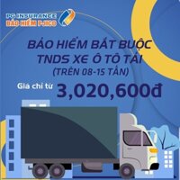Toàn Quốc [E-voucher] PJICO - Bảo hiểm TNDS bắt buộc xe ô tô tải - Loại trên 8 đến 15 tấn