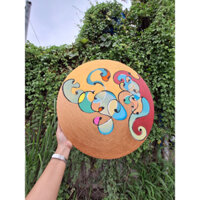 Toan vẽ Tranh Canvas  Khung Tròn 50cm
