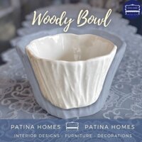 Tô/Bát Sứ Trắng Vân Gỗ Phong Cách Châu Âu - Woody Bowl (patinahomes)