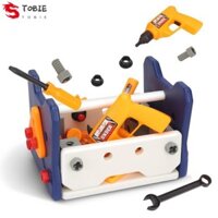 Tobie 40 / 56 / 58 Bộ dụng cụ giả vờ, với tuốc nơ vít Máy khoan điện Bộ công cụ sửa chữa chơi trẻ em, Vít xây dựng bằng nhựa Hộp công cụ sửa chữa đồ chơi trẻ em cho bé trai bé gái