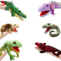 Tobie Con Rối Tay Động Vật, Ếch Cá Sấu Rùa Salamander Sang Trọng Con Rối Tay, Sáng Tạo Thằn Lằn Rắn Thú Nhồi Bông Mô Phỏng Câu Chuyện Con Rối Cha Mẹ-Con