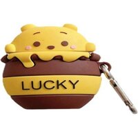 Tobn Airpod Cover, Thanh thiếu niên Trẻ em Bé gái Dễ thương Sweet Lucky Bear Honey Pot Design Soft Silcone 360 ​​Bao da bảo vệ độ Tương thích với Airpods 1Pr