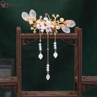 Tóc Barrettes Cho Phong Cách Cổ Xưa Mũ Đội Đầu Tua Rua Hanfu Phụ Kiện Tóc Cổ Kẹp Tóc Trọn Bộ