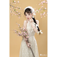 Tóc Cô Dâu - Đuôi Tóc Giả Thắt Bím Xương Cá Đính 3 Nơ Cho Cô Dâu Xinh Đẹp X239