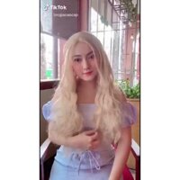 Tóc giả 2 mái xoăn sóng cao cấp- tặng lưới chùm tóc - Socola