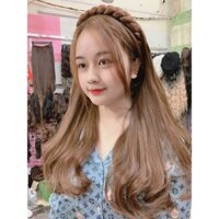 Tóc giả băng đô vặn bính phồng tóc xoăn dợn sóng- kèm ảnh thật