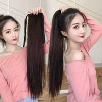 Tóc giả buộc thẳng dài cho nữ, tóc giả cột đuôi ngựa phong cách Hàn Quốc | Tóc Giả Huyền Trang