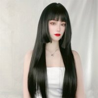 Tóc Giả Công Chúa Cắt Nổ Ji Tóc Dài Thẳng Tóc Giả Mũ Trùm Đầu Bán Buôn Thời Trang Nữ Phụ Kiện