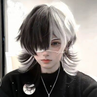 Tóc Giả Cosplay đuôi sói đầu mullet series mine shota JK,Tóc giả THINHUNGWIG tóc ngắn phối đỏ lolita Halloween mới COS11
