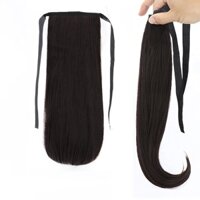 Tóc giả cột đuôi cúp, buộc cúp, cột cúp đuôi, cột đuôi phồng D12 - Nâu đen