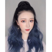 Tóc giả cột đuôi ngựa, Tóc giả ngoặm đuôi nhuộm Ombre đen xanh korea no1Kids - no1wow_083992 💖CK1💖