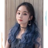 Tóc giả cột đuôi ngựa, Tóc giả ngoặm đuôi nhuộm Ombre đen xanh korea Top1Kids - top1wow_083992