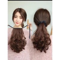Tóc giả cột ngắn 50któc cao cấp- ảnh thật - Lược chải