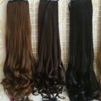 Tóc giả cột xoăn đuôi cao cấp