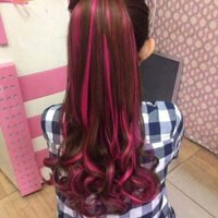 Tóc giả cột xoăn đuôi móc line