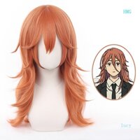 Tóc Giả Dài 50cm Màu Cam Đậm Bằng Sợi Tổng Hợp Chịu Nhiệt Hóa Trang Nhân Vật Chainsaw Man Angel Devil - Hàng mới về