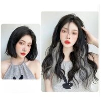 TÓC GIẢ DẠNG KẸP V06 KẸP V XÙ LIGHT KHÓI 60CM