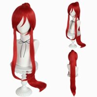 Tóc Giả Đuôi Ngựa Đỏ Sợi Tổng Hợp Kháng Nhiệt Hóa Trang Cho Nữ Misscoo Erza Scarlet