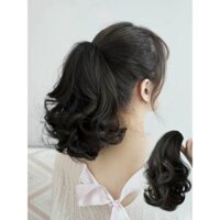 Tóc giả kẹp đuôi ❤FREESHIP❤ Tóc giả ngoặm xoăn ngắn 25cm - mã mo36