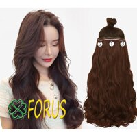Tóc giả kẹp phím phồng xoăn set 3 cái Sỉ 55k - Đen