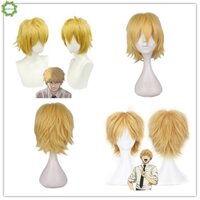 Tóc Giả Ngắn Thẳng Màu Vàng Đậm Hóa Trang Nhân Vật Anime Cho Nam Và Nữ