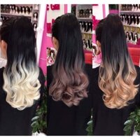 Tóc giả ngoặm omber xoăn phồng