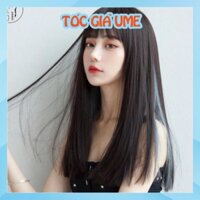 Tóc giả nguyên đầu nữ cao cấp thẳng light xanh xu hướng
