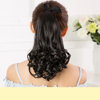 Tóc giả nữ cột xoăn đuôi 38cm Sỉ 40k - Nâu vàng 230