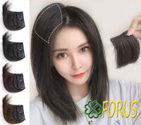 Tóc giả nữ kẹp phím phồng ngắn K04, kẹp phồng chân tóc - Nâu đỏ