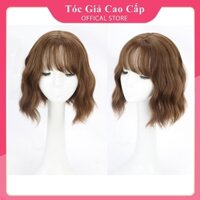 Tóc giả nữ nguyên đầu xù ngắn, tặng kèm lưới trùm tóc wig, mã d3057.