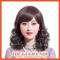 Tóc giả xoăn xù mì Tóc giả Hàn Quốc trung niên S05TN18 Tóc bộ nguyên đầu Tặng Kèm Lưới