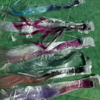 Tóc kẹp light màu tóc giả kẹp line - Xanh đậm om xanh duo