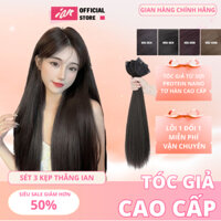 Tóc kẹp phím sét 3 kẹp, kẹp phồng chân tóc 2 bên dài 55cm