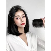 tóc kẹp phồng TÓC THẬT 100 50kgiá 1 cặp TÓC THẬT kẹp phồng chân tóc - Đen