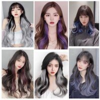 Tóc line tóc giả kẹp light xoăn cao cấp chất tóc tơ nhật bản chịu nhiệt - Xanh lá