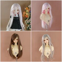 Tóc lụa dài có mái các màu cho búp bê bjd 1/3