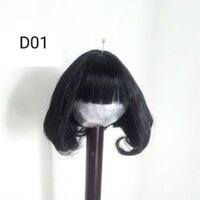 Tóc màu đen handmade cho búp bê bjd 1/12, 1/8, 1/6, 1/4, 1/3