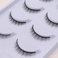 Tóc ngắn kiểu chéo tự nhiên, trang điểm hàng ngày màu nude, chân cứng có thể hỗ trợ mí mắt đôi, lông mi giả trong kho, dropshipping một sản phẩm