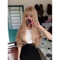 Tóc nguyên đầu xoăn màu vàng ❤️💓-tặng luoi chùm tóc